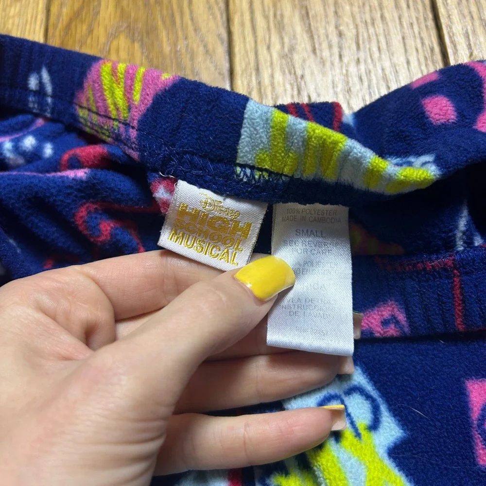 Y2K High‎ School Musical Pajama Pants Blue Fleece HSM BFF Graphic S - Picture 3 of 3